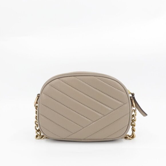 Tory Burch Kira Chevron Small Camera Crossbody Bag Classic Taupe OS - Picture 14 of 14
